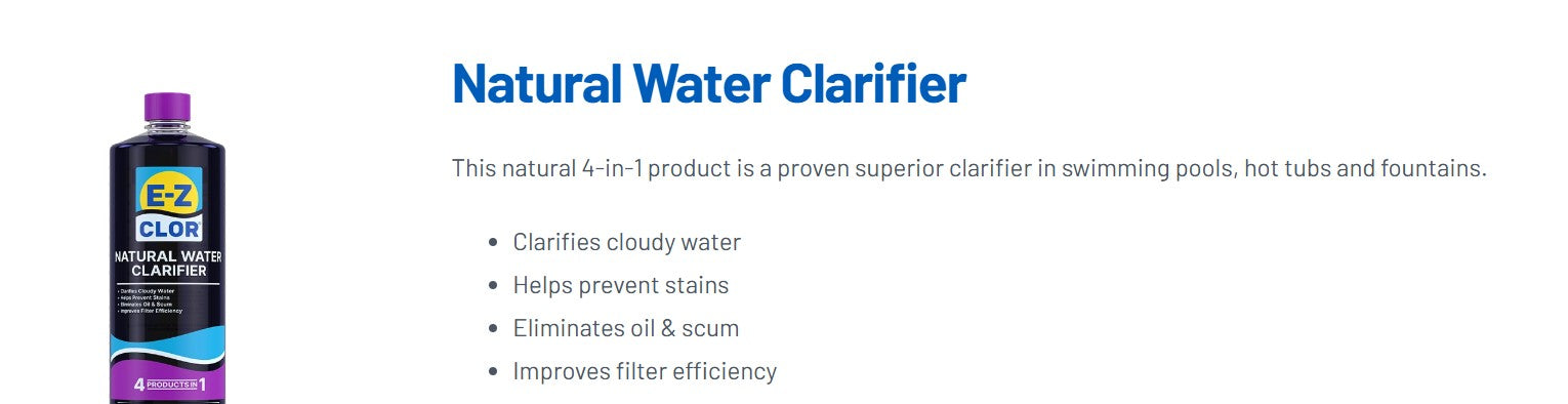 clarifier herbicide label E-Z Chlor Super Shimmer & Shine Water Clarifier