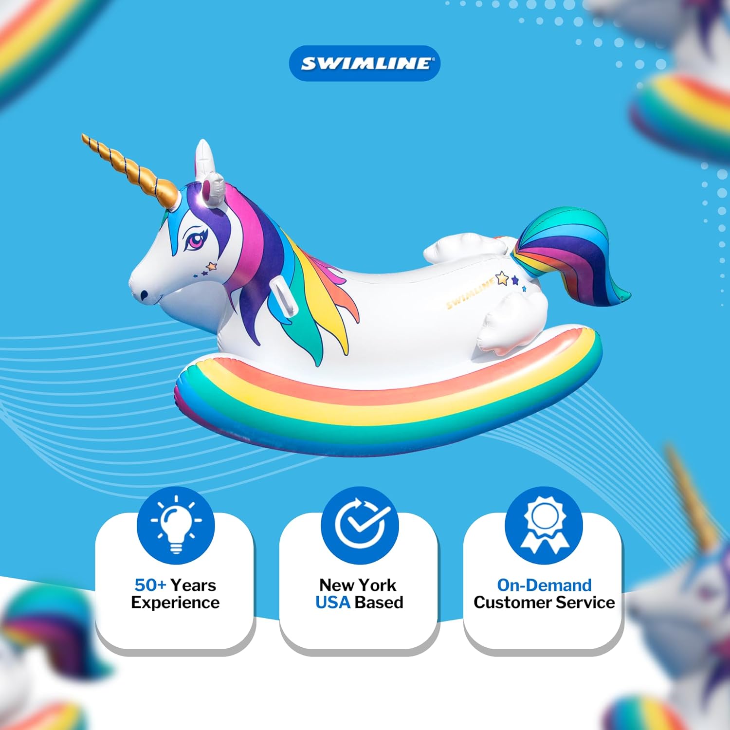 Swimline Unicorn Rocker Pool Float – Village Spa & Pools