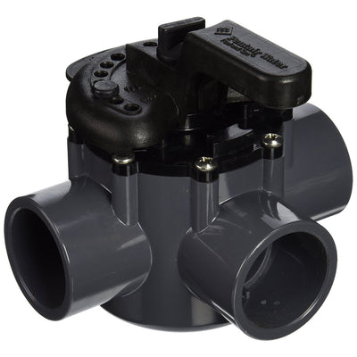 Pentair 263037 3-Way PVC 1-1/2 inch (2 inch slip outside) Pool And Spa Diverter Valve