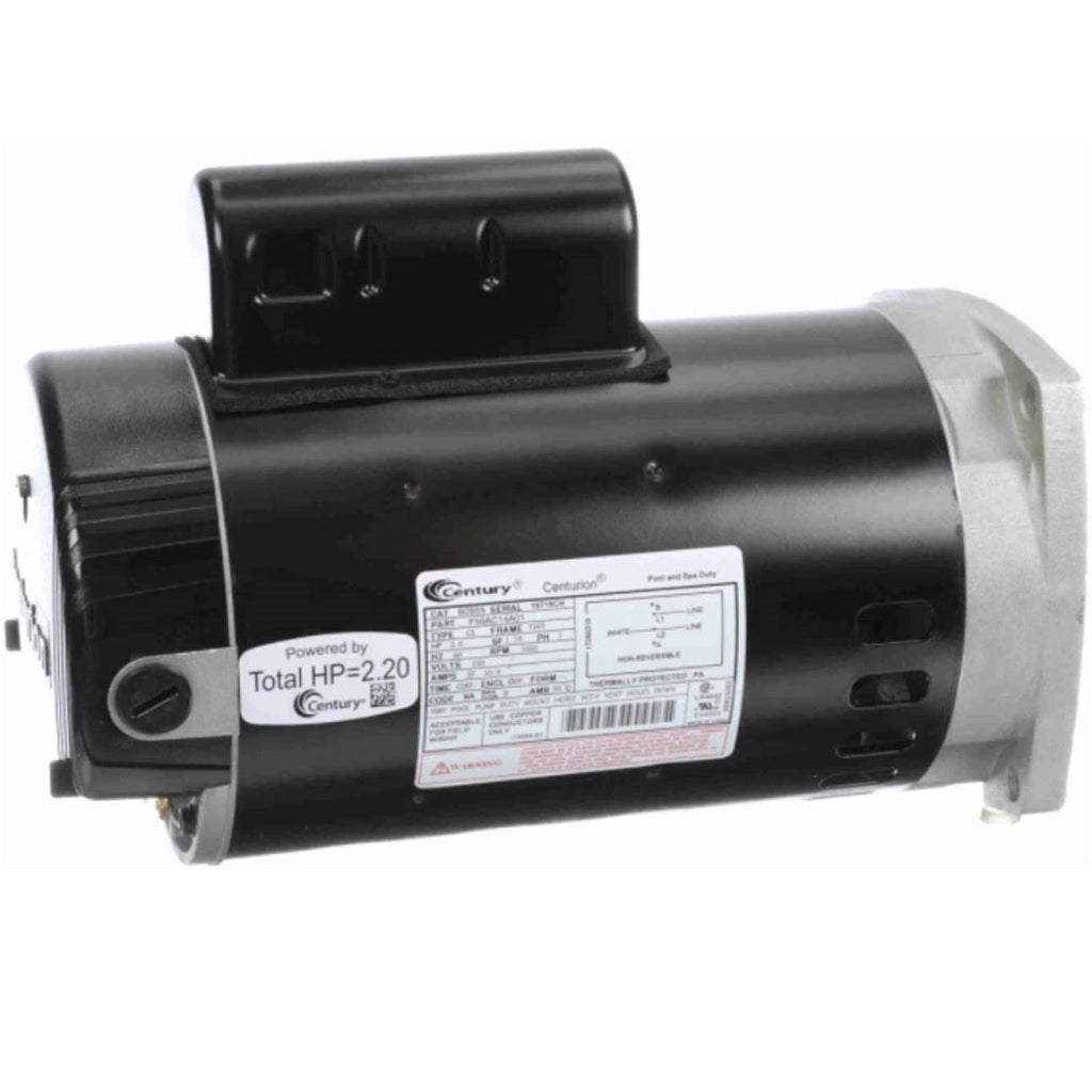 Century B2855 2 HP Pool/Spa Replacement Motor, 230V, 56Y, Square Flange