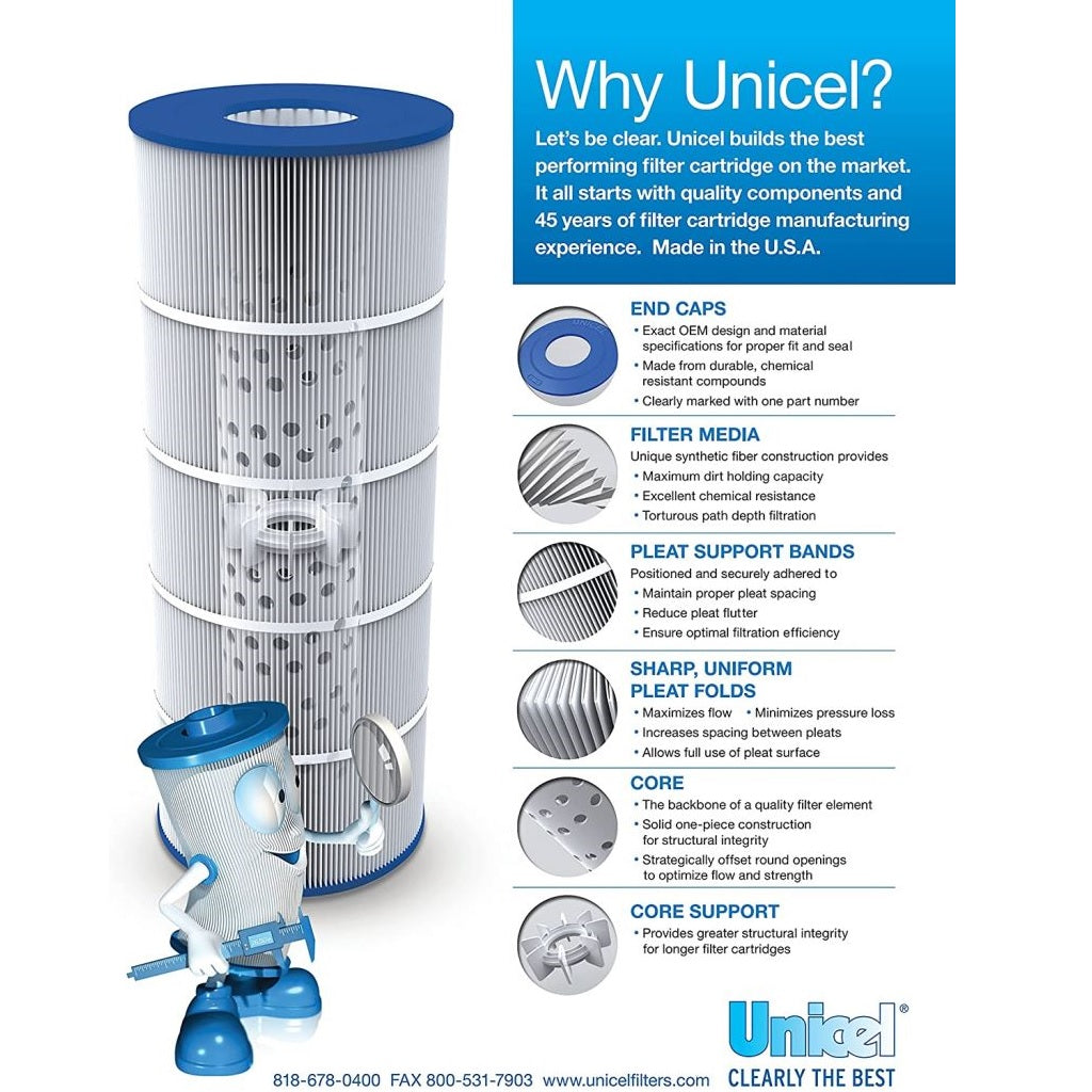 Unicel C-8610 Swimming Pool & Spa Replacement Filter Cartridge for Hayward Star-Clear II C1100 | CX1100RE